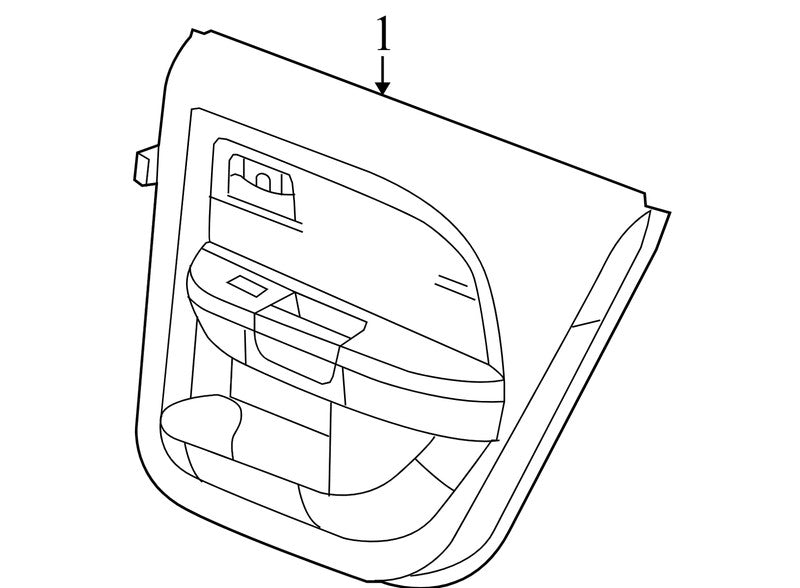 1VW961X9AA 2008-2010 Dodge Avenger Passenger RR Door Interior Trim Panel Used 1GL481DVAA