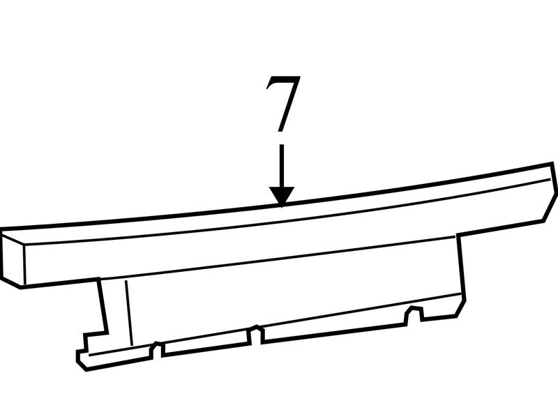 05113168AAH 2008-2010 Dodge Grand Caravan Front Bumper Impact Absorber Used 5113168AA