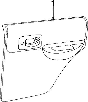 QL781K5 1997-2001 Jeep Cherokee Rear Left Agate Door Interior Trim Panel QL831C3