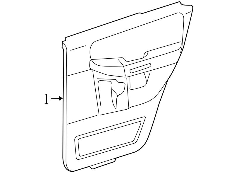 4L247827407 2002-2005 Ford Explorer RL Door Interior Trim Panel Used 1L2Z7827406CAA OEM