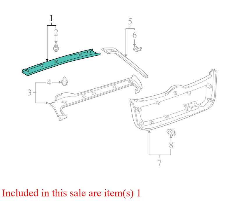 6479047010C0 2004-2009 Toyota Prius Interior Liftgate Trim Panel Used OEM 64790-47010