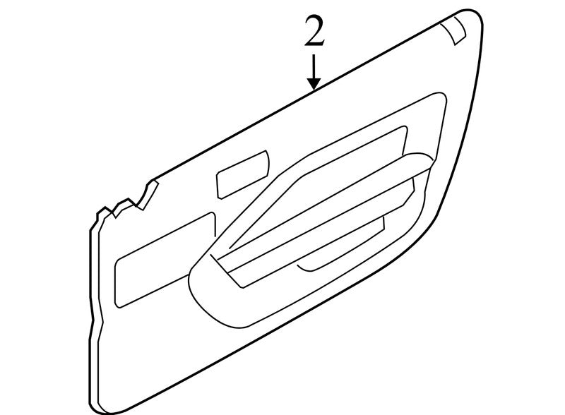 7R336323942DA 2005-2009 Ford Mustang Coupe FR Door Interior Trim Panel Used 7R336323942DA