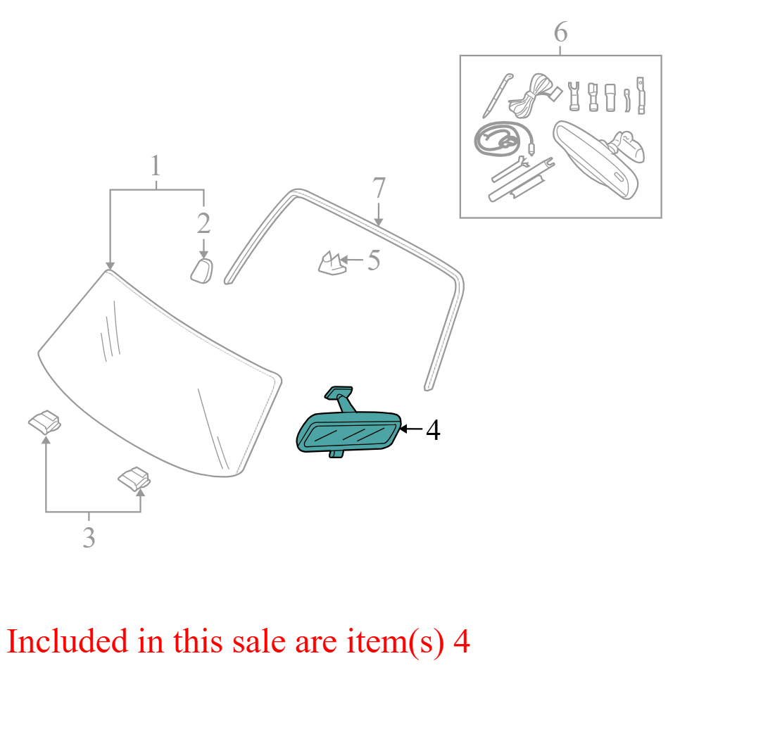 8U5Z17700V 09-12 Ford Escape Interior Rear View Mirror Auto dim W/O Mic Used 8U5Z17700V OEM