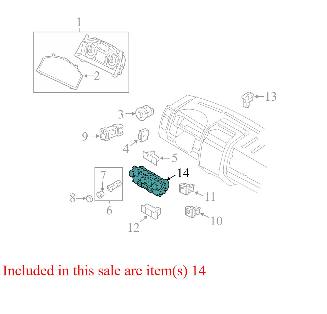 8L8Z19980G 09-12 Ford Escape HVAC Temperature Control 2.5L W/ Heated Seats 8L8Z19980G OEM