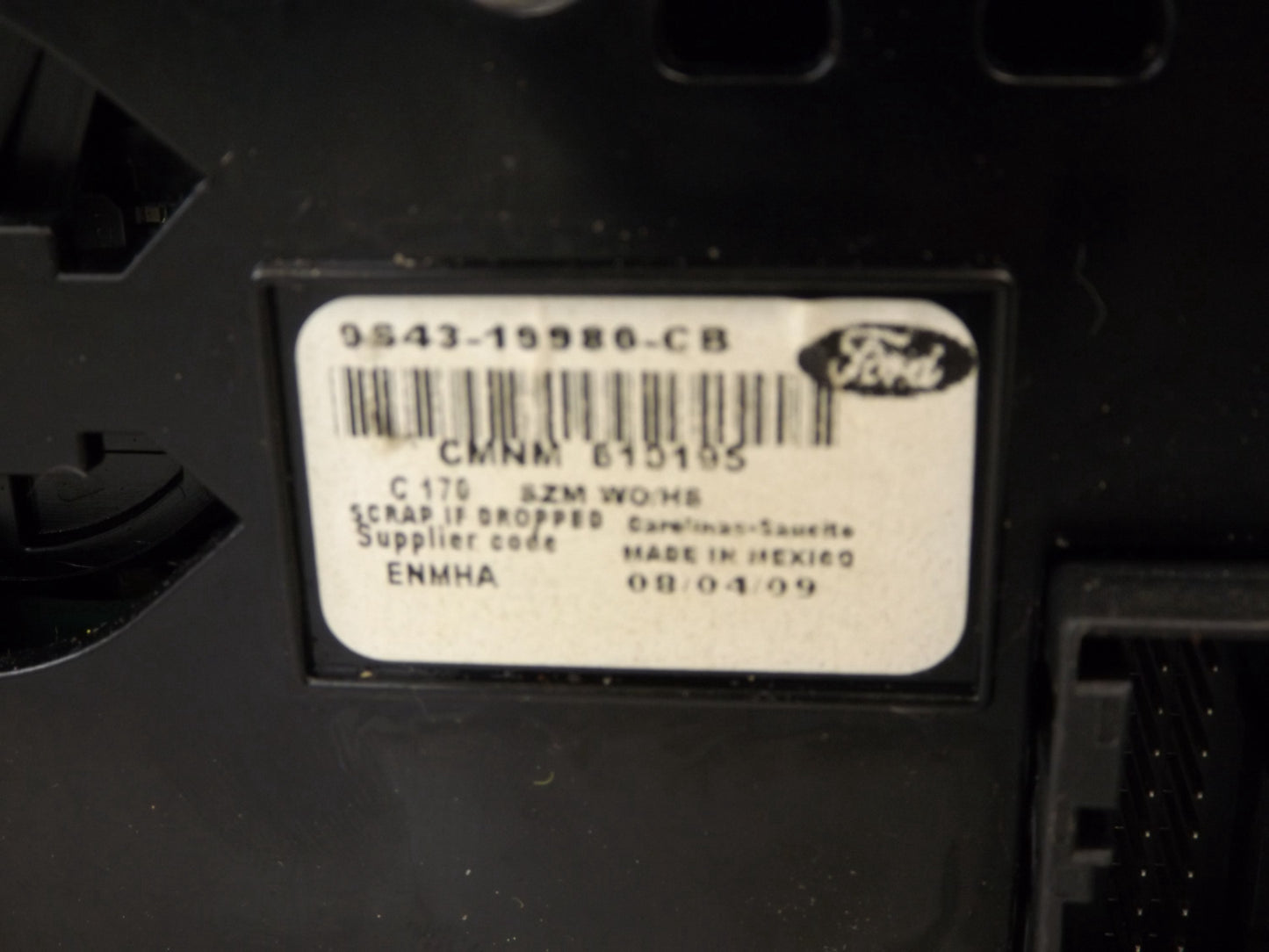 AS4Z19980D 08-11 Ford Focus HVAC Temperature Control Panel W/O Heated Seats AS4Z19980D OEM
