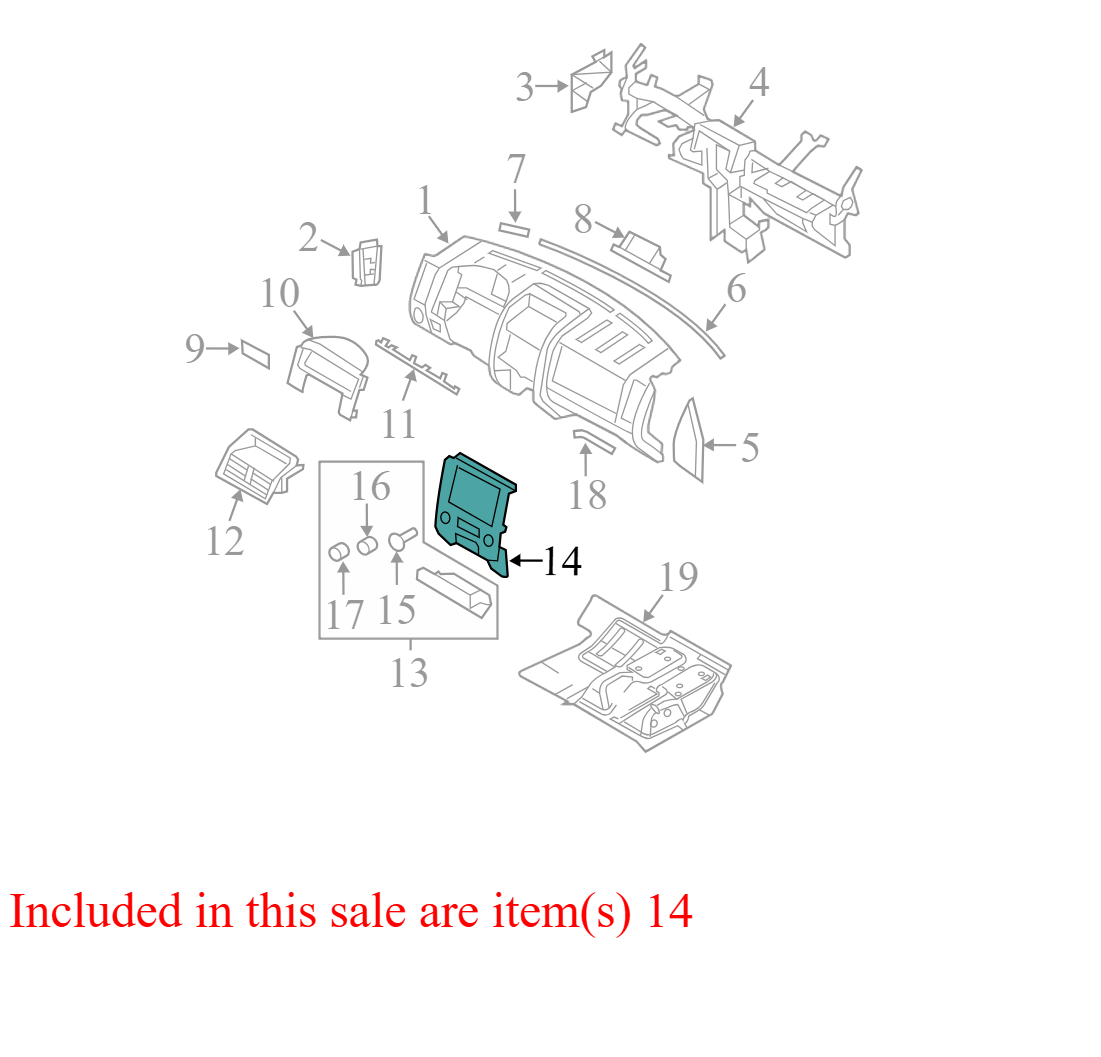 BL8Z7804302GA 2008-2012 Ford Escape Radio / Climate Control Bazel Trim Used BL8Z7804302GA OEM