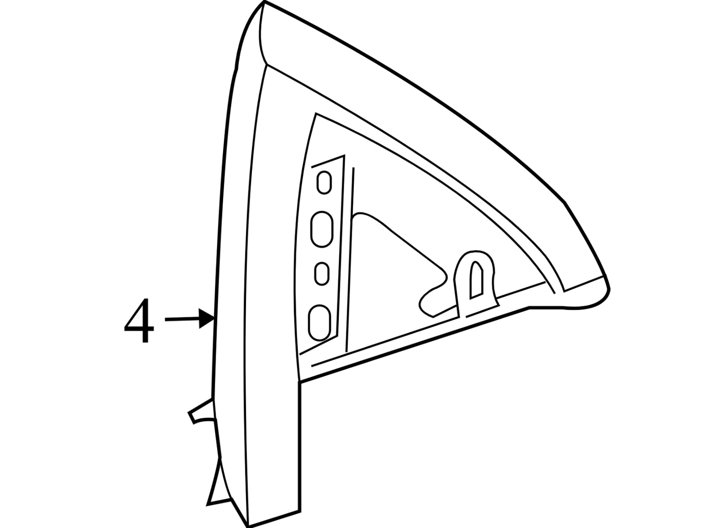 8L8Z17K709AD 2008-2012 Ford Escape Passenger FR Door Mirror Trim Ring Used 8L8Z17K709AD OEM