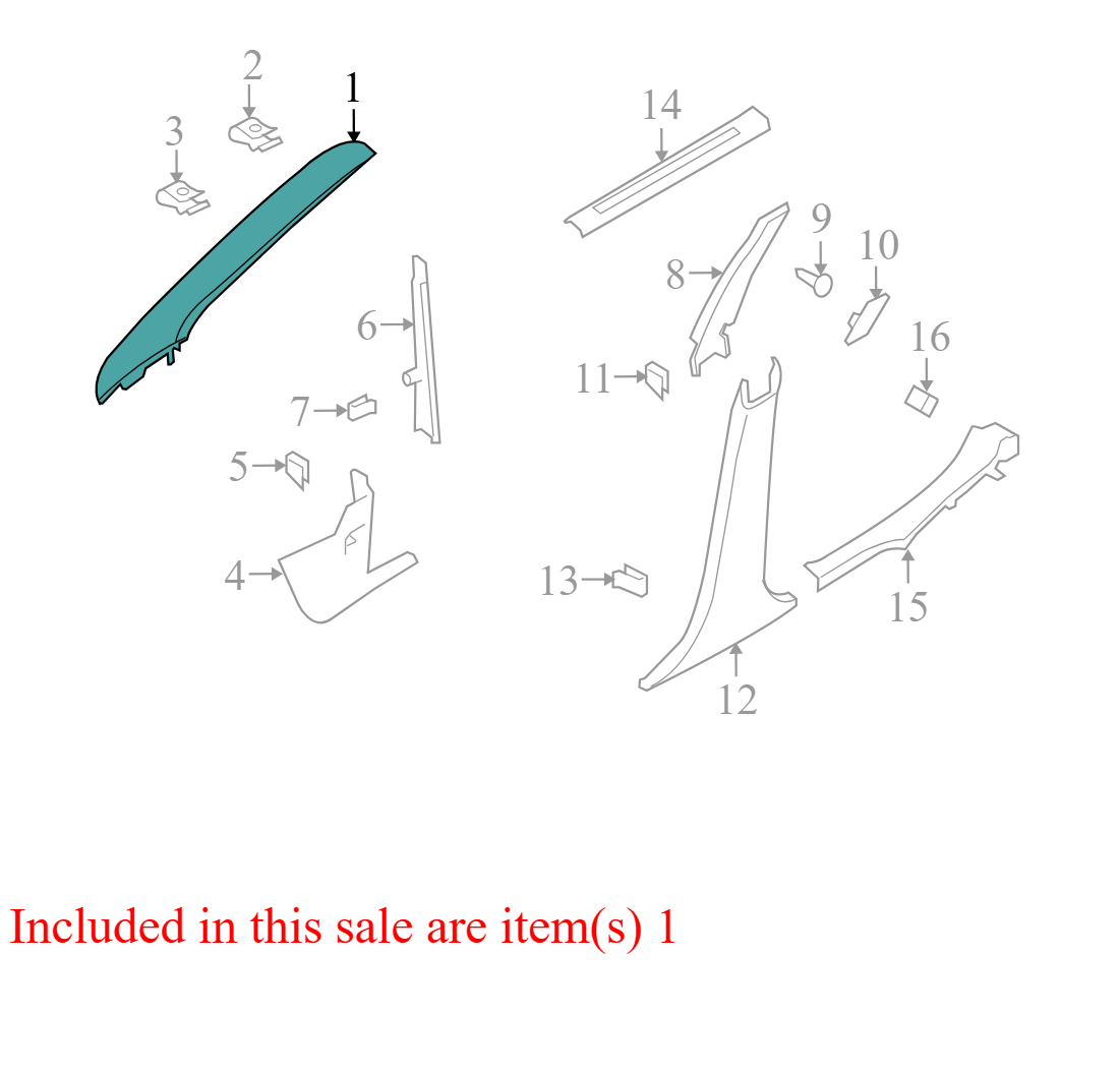 9S4Z5403599AB 2008-2011 Ford Focus Right Body A-Pillar Trim Panel Used 9S4Z5403599AB OEM