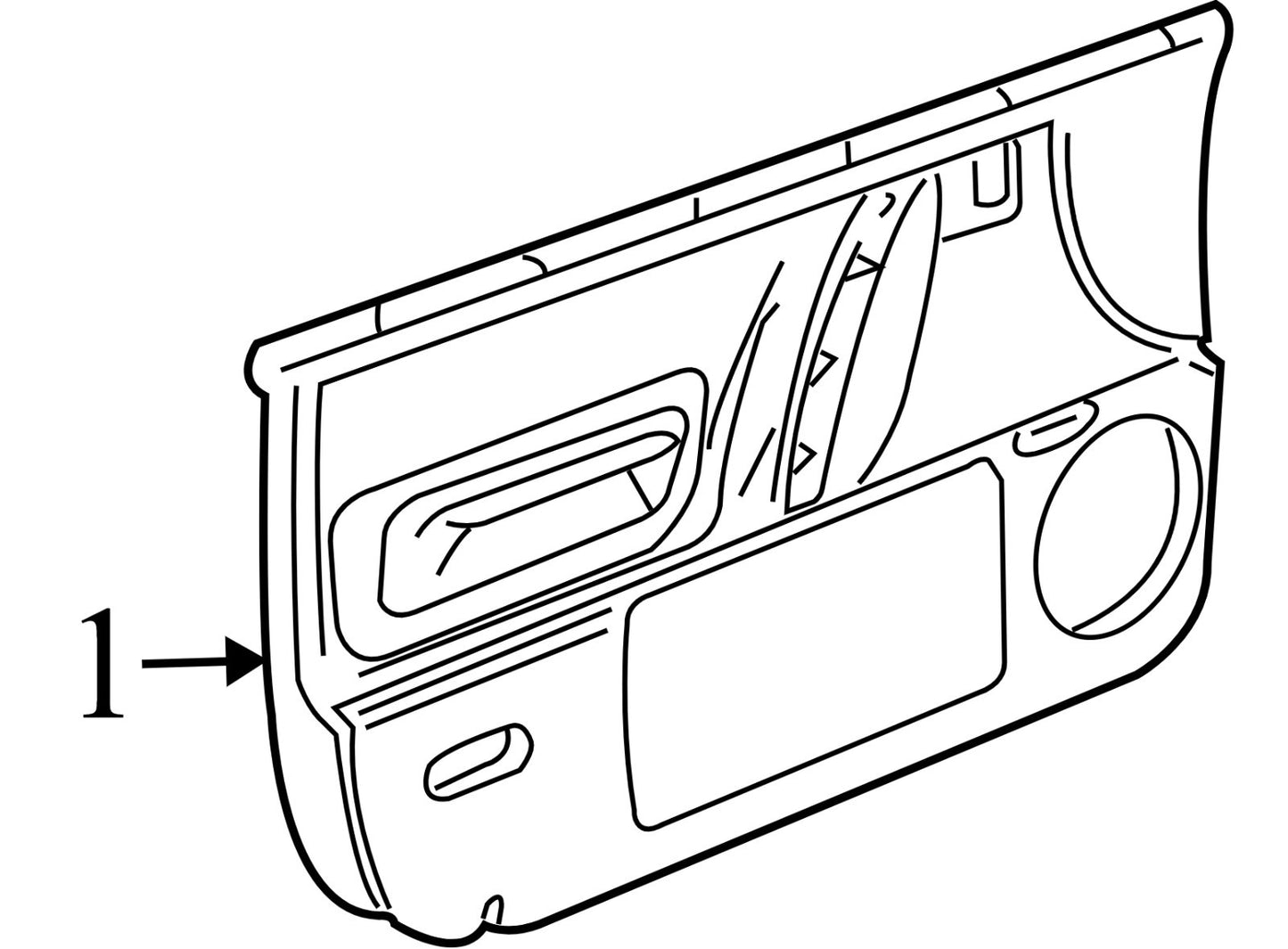 1C0868101C 2000-2001 Volkswagen Beetle FL Door Interior Trim Panel Used 1C0868101C OEM