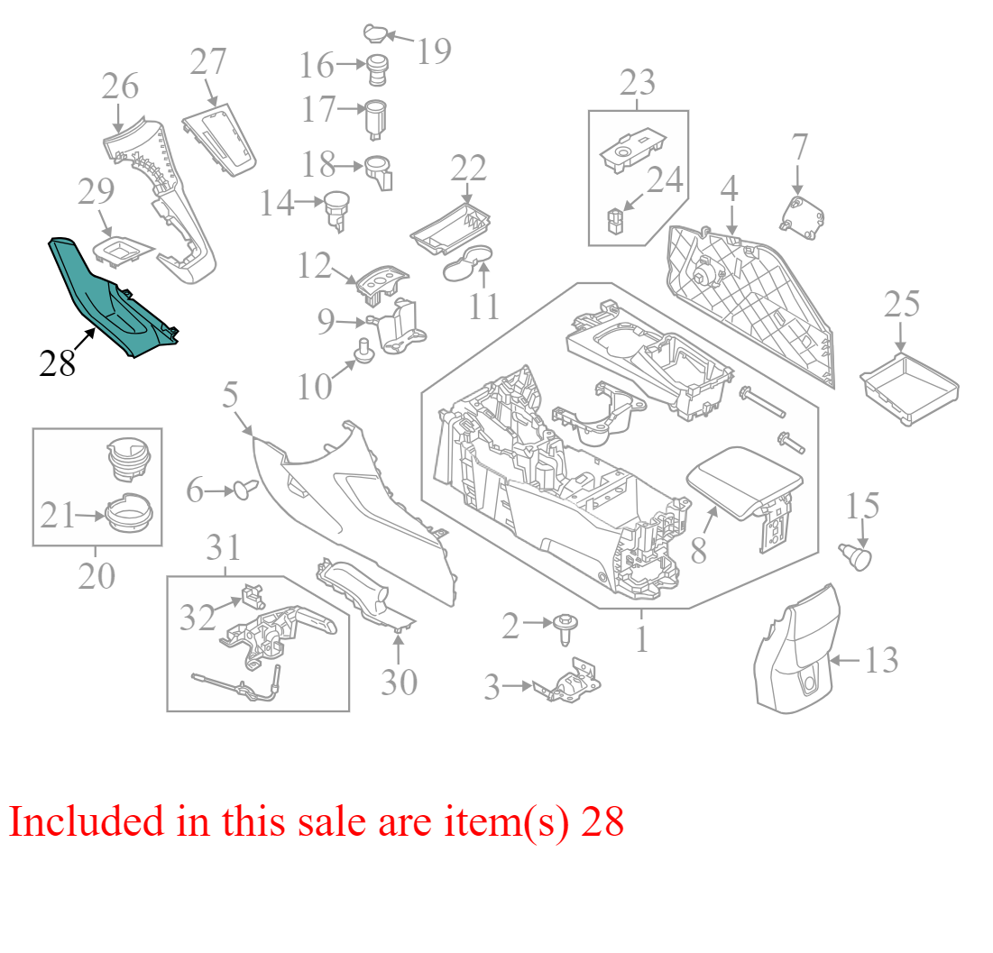 BM51A044L49AAW 2012-2014 Ford Focus Front Console Trim Panel Used BM51A044L49AAW OEM