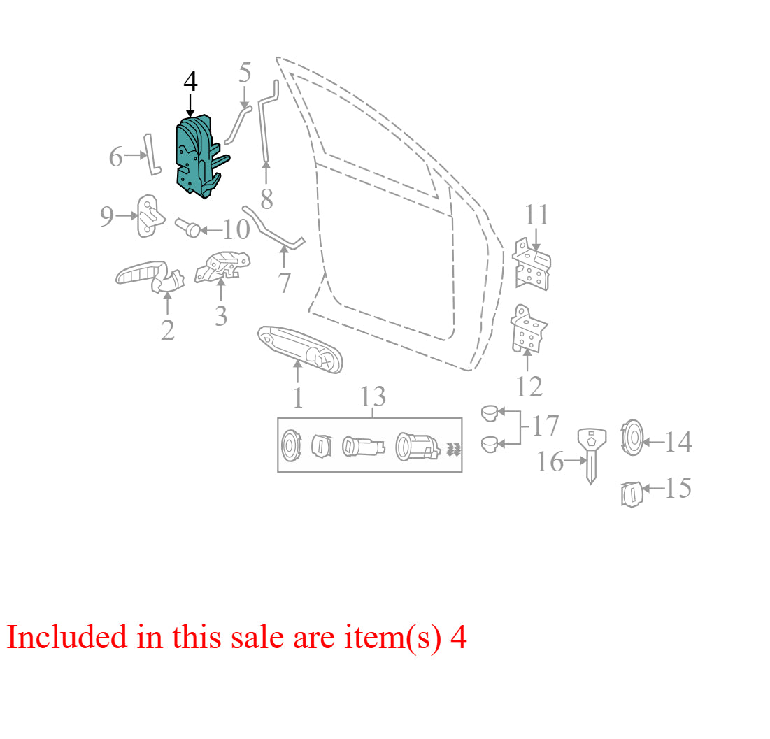 55372855AB 2003-2009 Dodge Ram Passenger FR Door Latch Assembly Used 55372855AB OEM