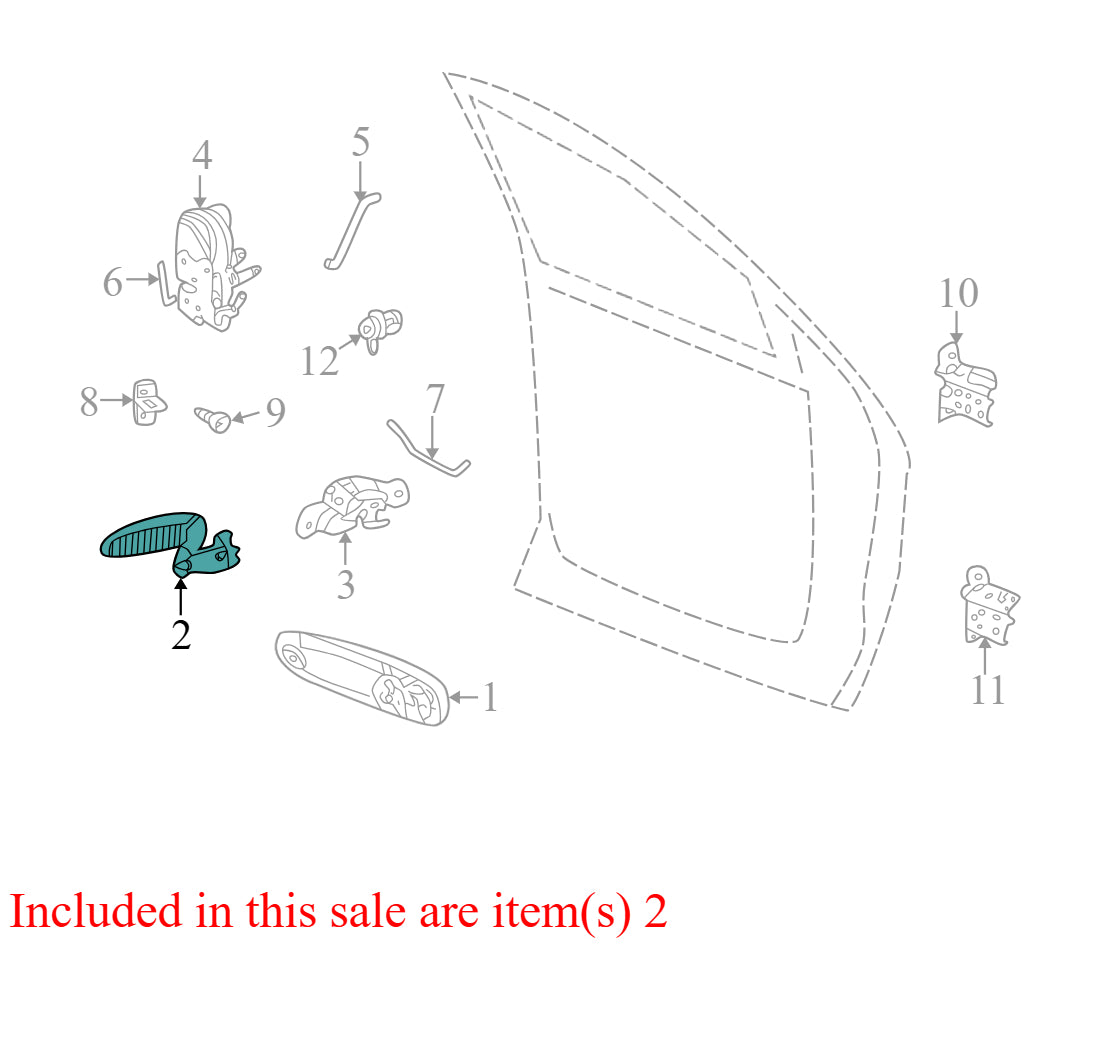 55276127AB 2003-2009 Dodge Ram F / RR Interior Door Handle Used 55276127AB OEM