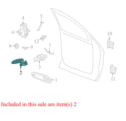 55276127AB 2003-2009 Dodge Ram F / RR Interior Door Handle Used 55276127AB OEM