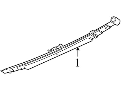 52121533AD 2006-2008 Dodge Ram 1500 Mega Cab Rear Leaf Spring Used 52121533AD OEM