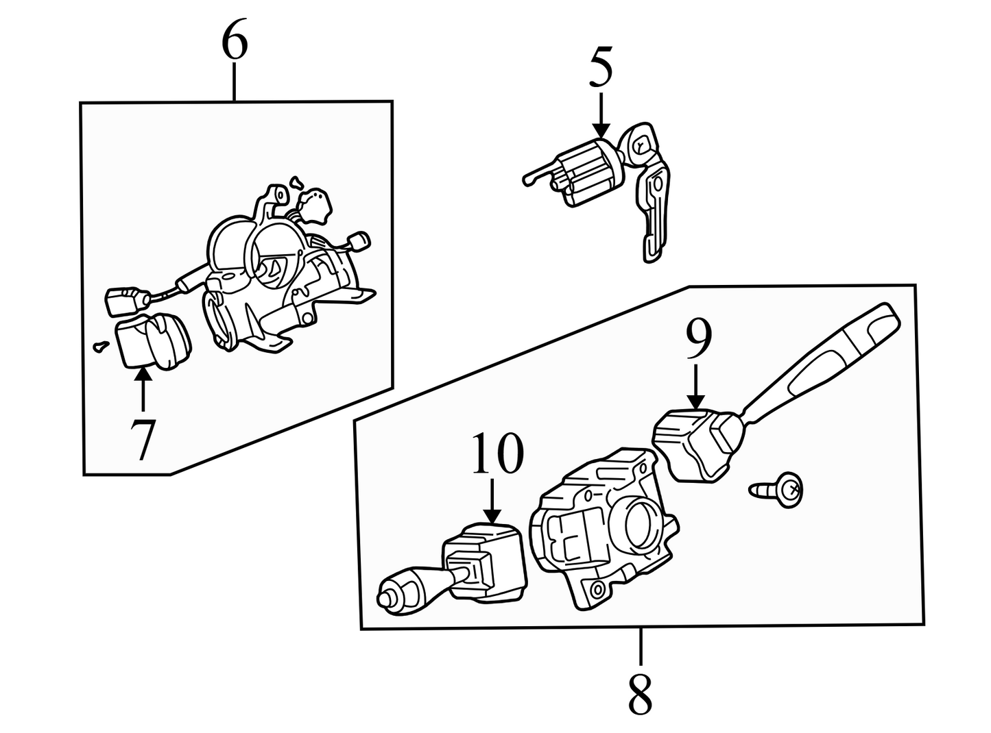2006-2007 Mitsubishi Lancer Steering Column MN100496