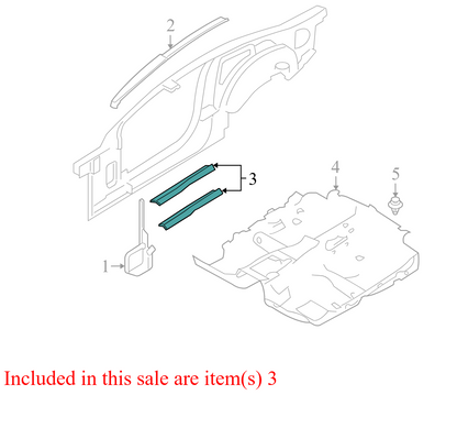 4R336313200EMW 2005-2009 Ford Mustang FR Door Trim Scuff Plate Used 4R336313200EMW OEM