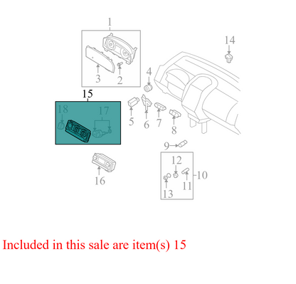 8T4319980AB 2007-2010 Ford Edge HVAC Temperature Control Panel Used 8T4319980AB OEM