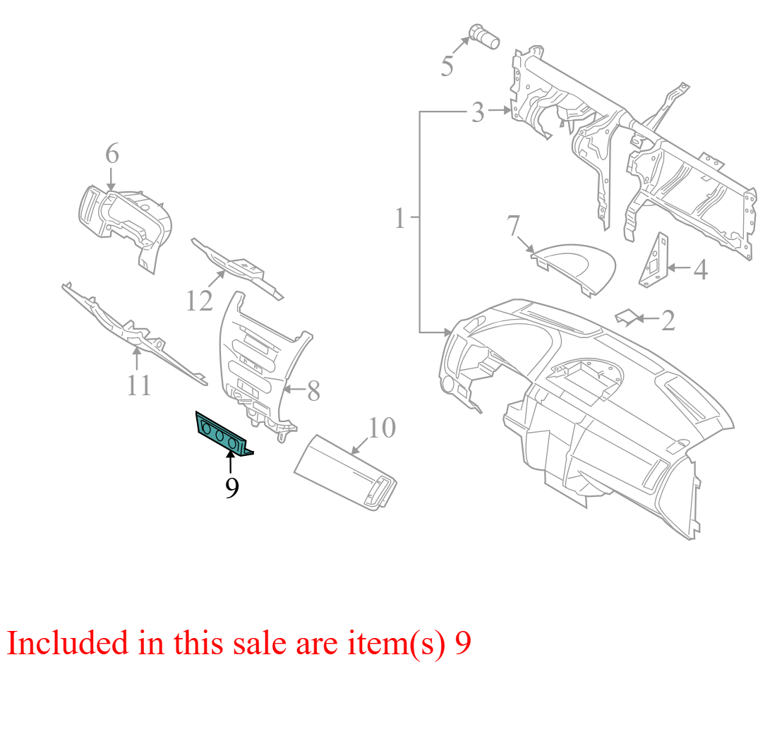 8S4Z5404644BA 2008-2011 Ford Focus Instrument Panel Power Ports Used 8S4Z5404644BA OEM