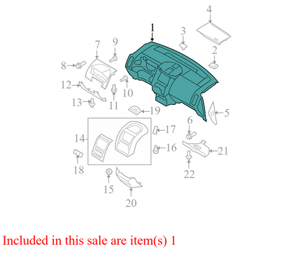 8T4Z7804320BA 2007-2010 Ford Edge Dashboard Panel Used 7T4Z7804320AC OEM