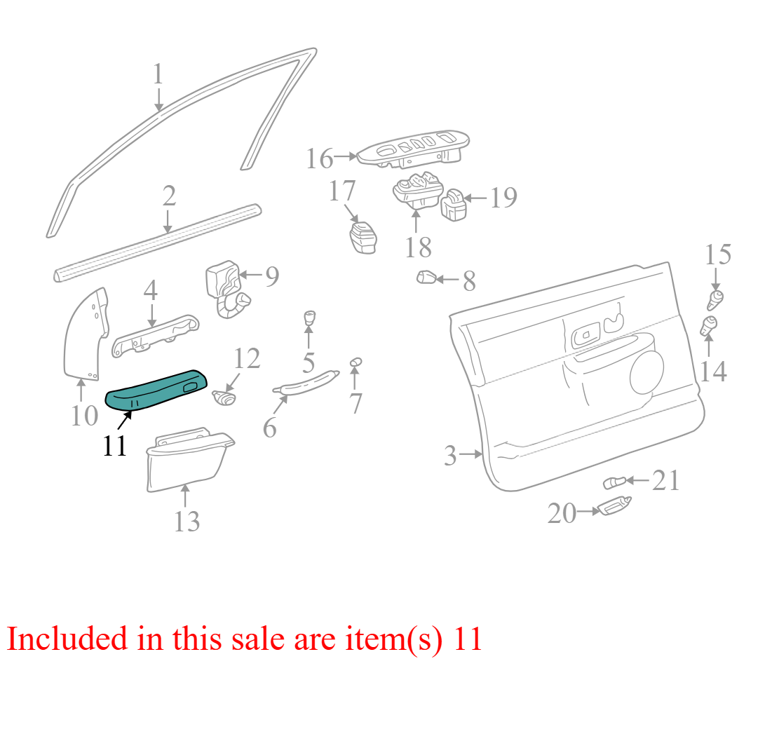 3W1Z5424140AAD 2004-2010 Lincoln Town Passenger FR Car Door Armrest Used 3W1Z5424140AAD OEM