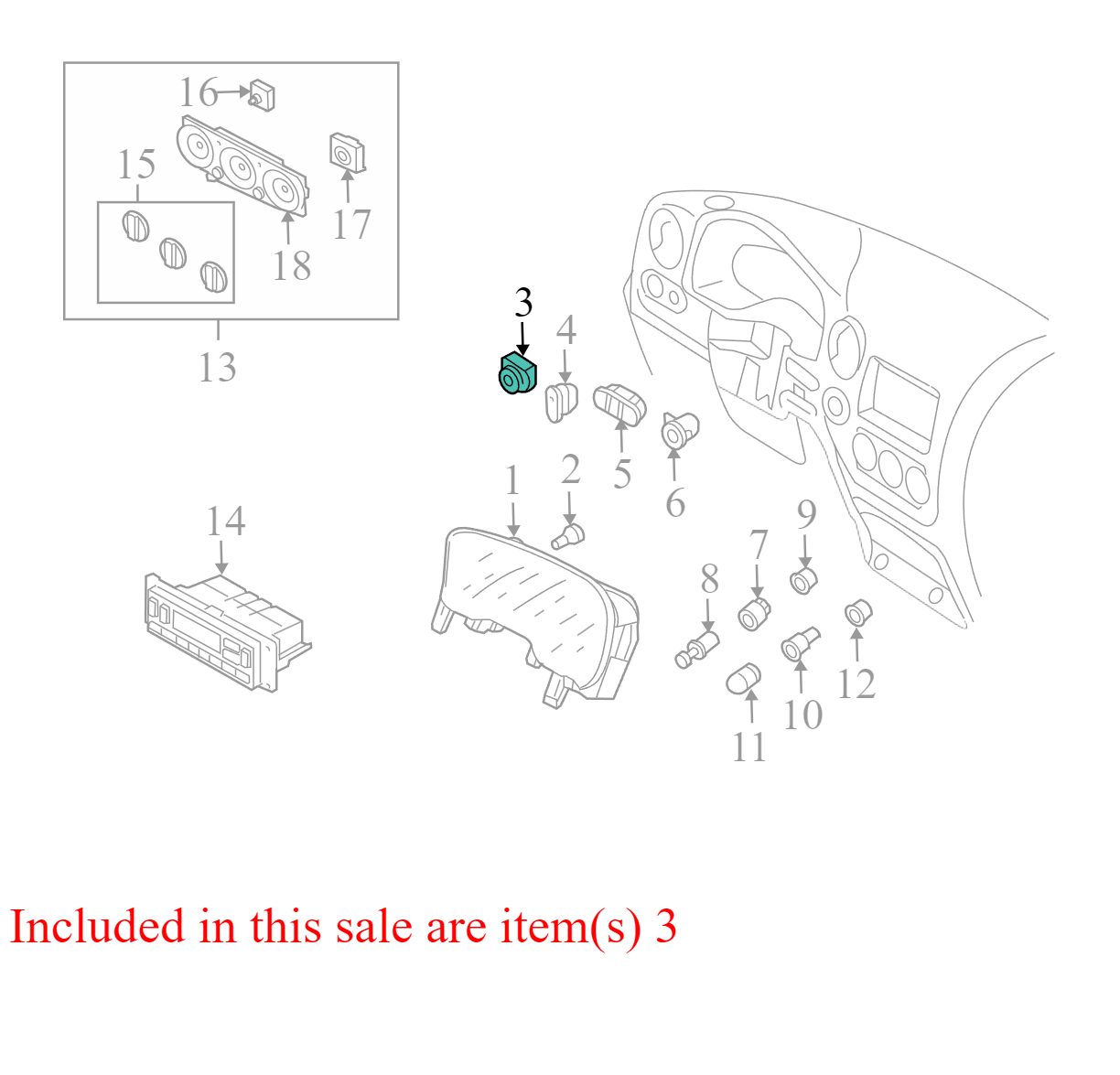 4L1Z11654CAA 2003-2006 Ford Expedition Headlight Switch Used OEM 4L1T13D062CA