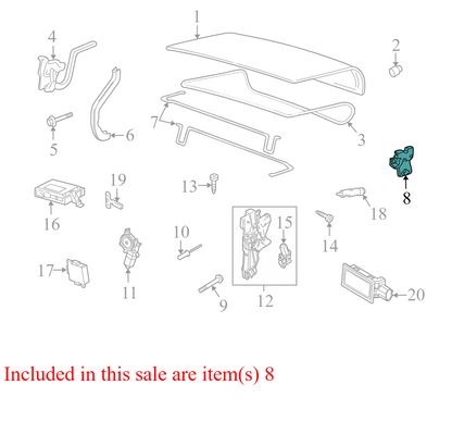 8W1Z5443200A 2008-2011 Lincoln Town Car Trunk Latch Release Actuator Used 8W1Z5443200A OEM