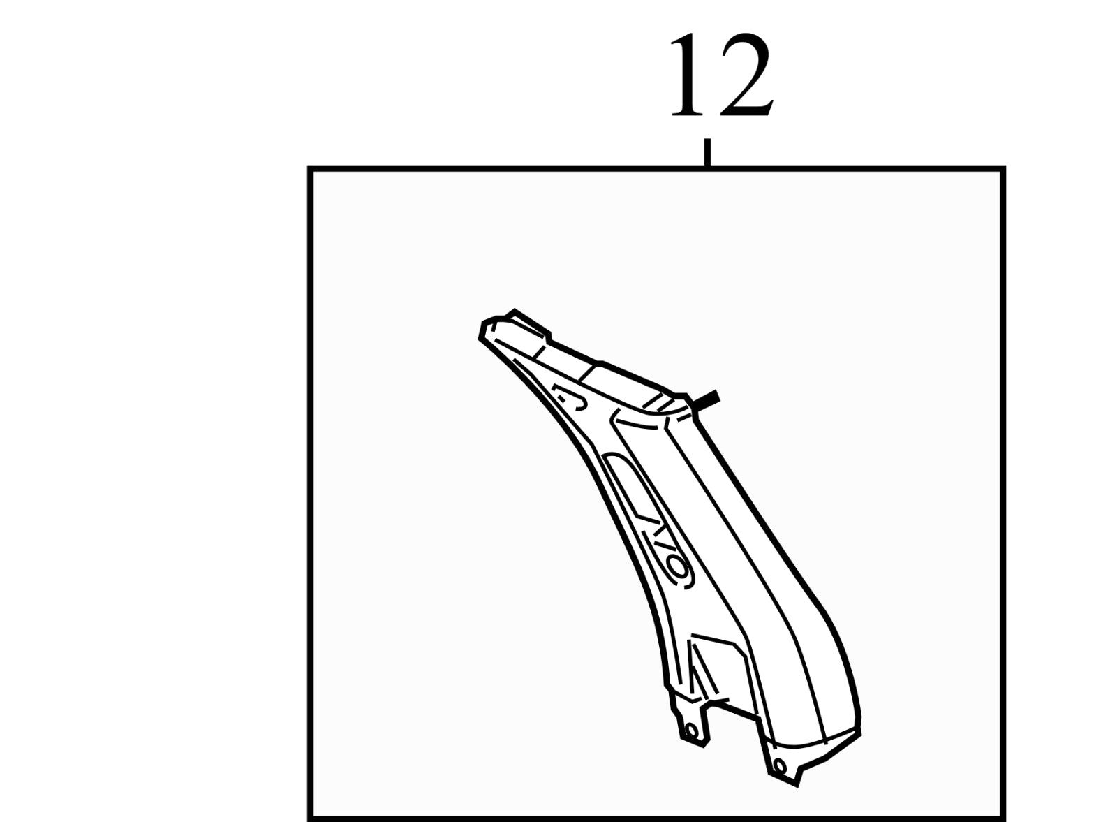 23312080 2009-2011 Chevrolet Impala FR Door Pillar Post Trim Set Used 23312080 OEM