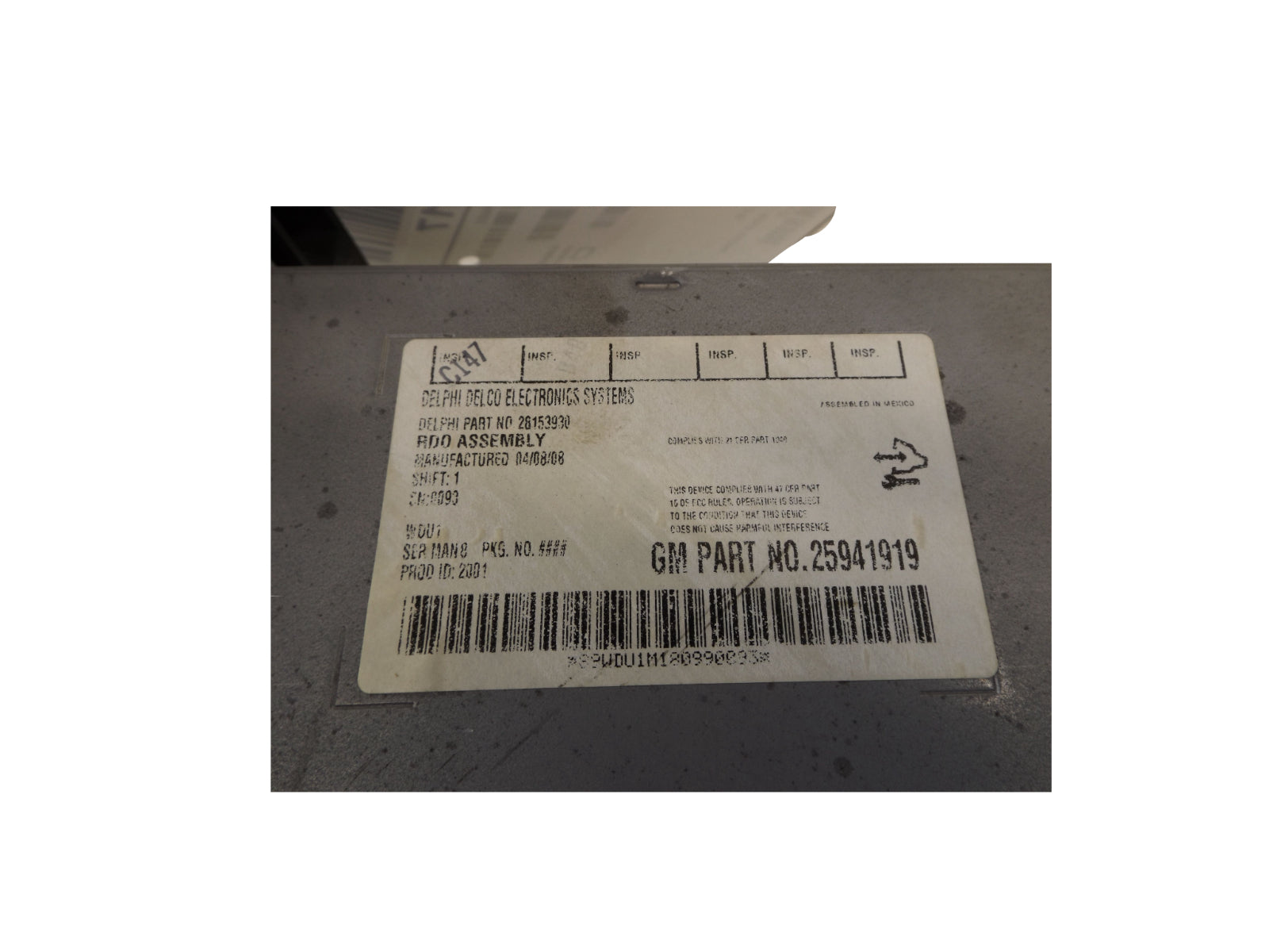 25941919 2007-2013 Chevrolet Silverado 1500 Radio Control Unit Used 25941919 OEM