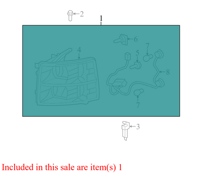 25833678 2007-2013 Chevrolet Silverado 1500 Driver FL Headlight Used 25833678 OEM