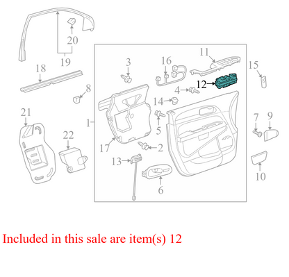 20958435AA 2010-2016 Buick Enclave Driver FL Door Window Switch Used 20958435AA OEM