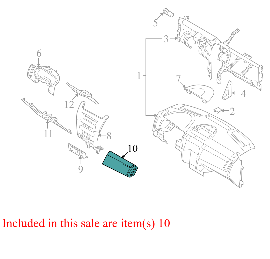 8S4Z5404338CB 2008-2010 Ford Focus Instrument Panel Molding Used 8S4Z5404338CB OEM