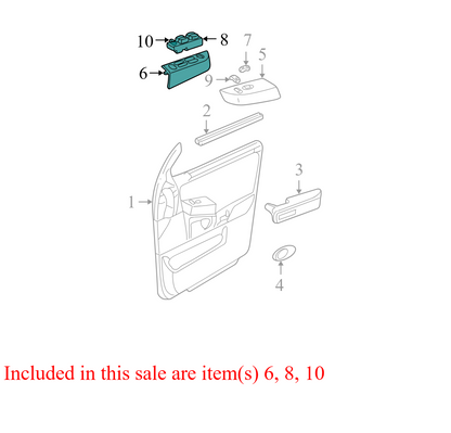 5L1Z14028AB 2003-2006 Ford Expedition Driver FL Door Window Switch, Lock Switch, Bezel