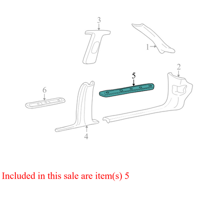 3W135413244ACW 2003-2011 Lincoln Town Car Passenger FR Door Sill Plate Used 3W1Z5413208AAB OEM