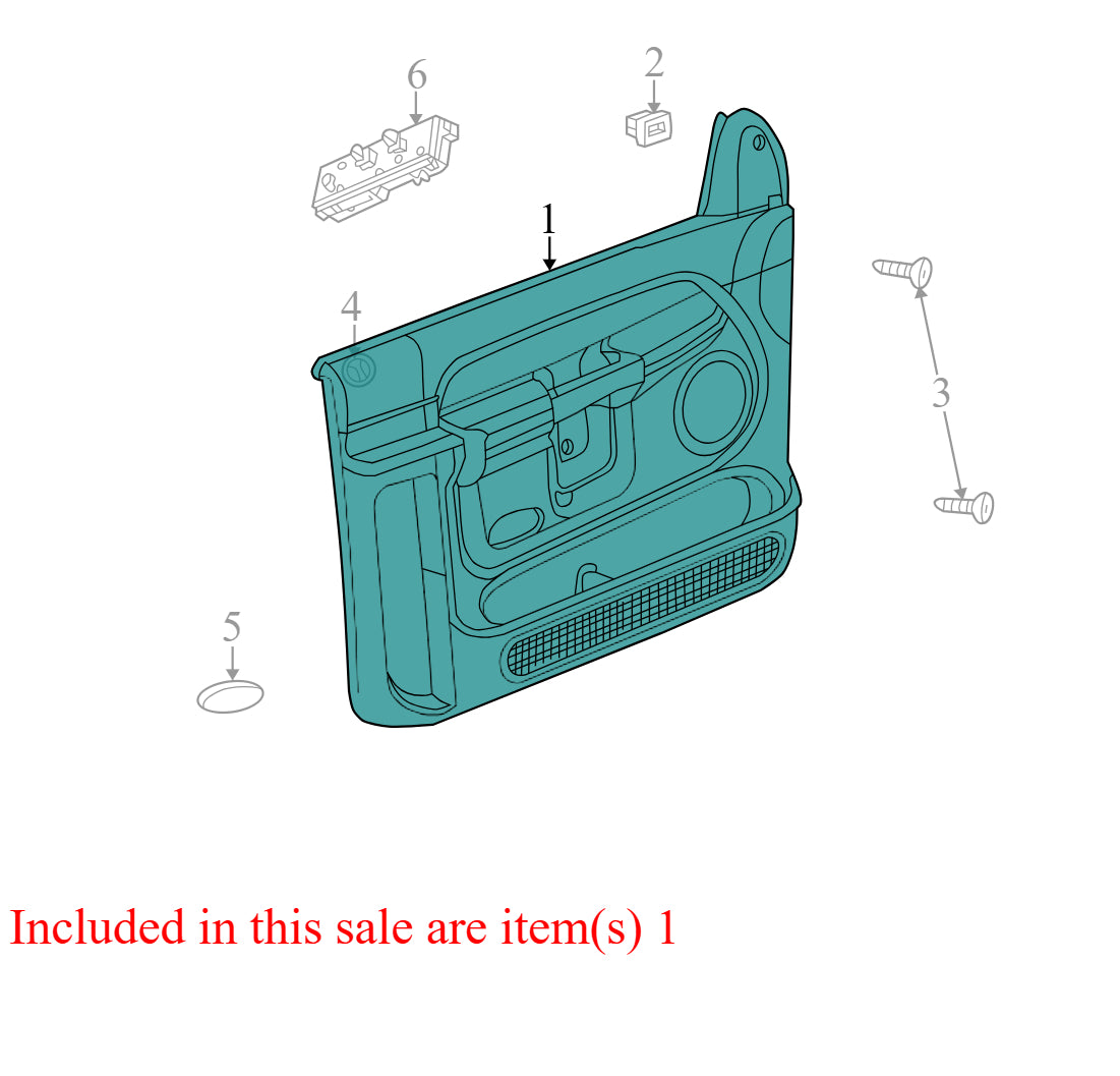 5JV341J3AE 2003-2009 Dodge Ram FR Door Interior Trim Panel (Has Wear) Used 5JV341J3AE OEM