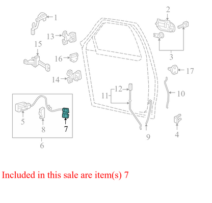 6C3Z2521812A 2005-2008 Ford F-150 Passenger FR Door Latch Assembly Used 6C3Z2521812A OEM