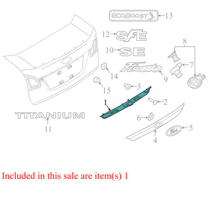 D2BZ5443400AA 2014-2019 Ford Fiesta Deck Lid Molding Trim D5BBF43404 Used OEM
