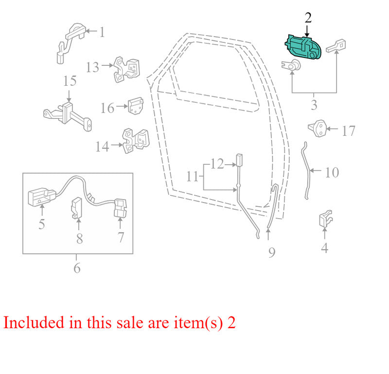 CL3Z1522405BB 2004-2008 Ford F-150 XLT Driver FL Exterior Door Handle Used OEM 6L34-1522401A