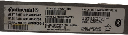 20843294 2010 Chevrolet Equinox Wireless Communication Module 20843294 