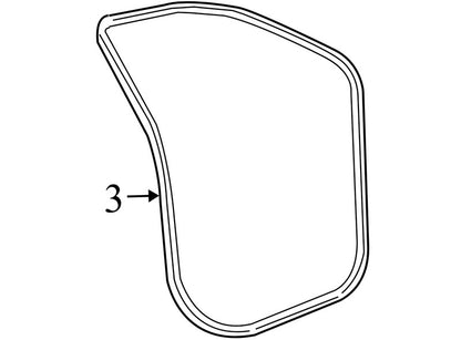 WT93XXXAC 2004-2008 Chrysler Pacifica Passenger FR Door Seal Used OEM WT93XXXAC