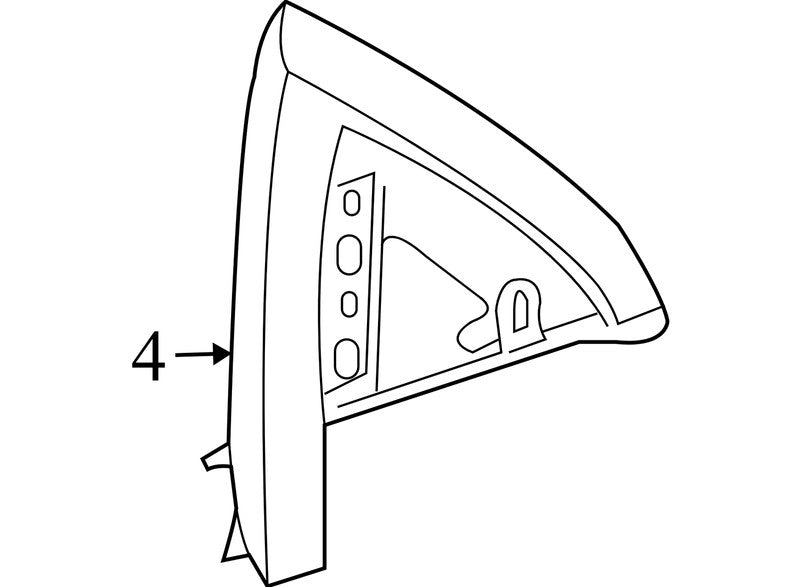 8L8Z17K709AC 2008-2012 Mercury Mariner Driver FL Door Mirror Cover Used 8L8Z17K709AC OEM
