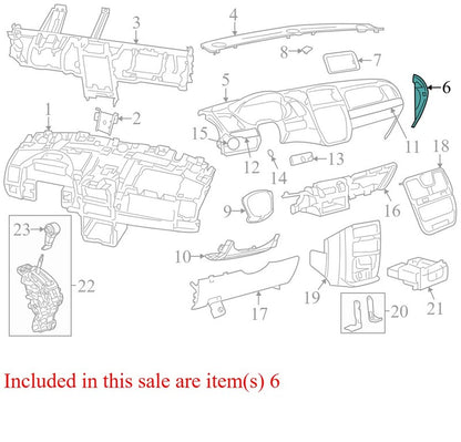 ZS65HL5AC 2011-2020 Dodge Grand Caravan Left Instrument Panel Side Cover Used ZS65HL5AC