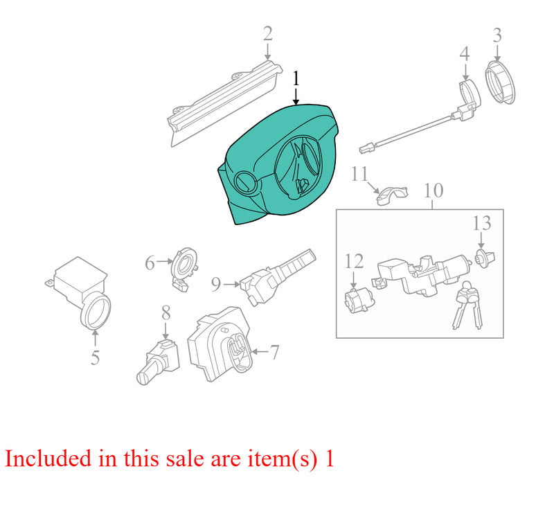 48470JM00A 2008-2015 Nissan Rogue Steering Column Shroud Used OEM 48470JM00A