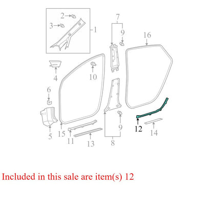 6791747020B0 2004-2009 Toyota Prius Passenger RH Door Sill Trim Plate Used OEM 67917-47020
