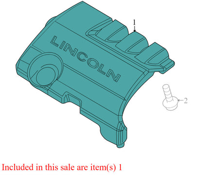 7T4E6A949BC 2007-2010 Lincoln MKX Engine Cover 3.5L Used 7T4E6A949BC OEM