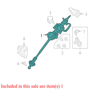 9T4Z3524A 2007-2010 Ford Edge Steering Column Used 9T4Z3524A OEM