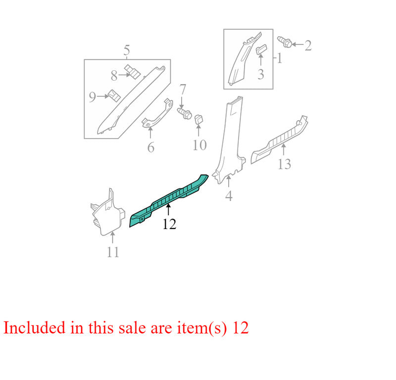 8L8Z7813208AA 2008-2012 Ford Escape Rear Trunk Hatch Door Sill Trim Used OEM 7L847813201AAW