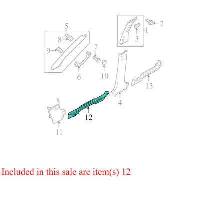 8L8Z7813208AA 2008-2012 Ford Escape Rear Trunk Hatch Door Sill Trim Used OEM 7L847813201AAW