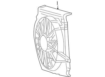 F00HX0G022 2002-2007 Jeep Liberty Engine Cooling Fan Assembly 3.7L Used 55037691AA OEM