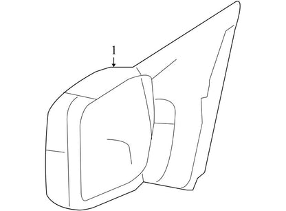 8L3Z17682DB 2004-2008 Ford F-150 Passenger FR Door Mirror Used 8L3Z17682DB OEM