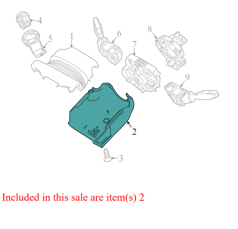 BE8Z3530AB 2011-2019 Ford Fiesta Lower Column Shroud Piece Used OEM AE833533ACBC